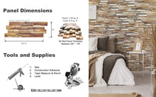 Load image into Gallery viewer, Recycled 3D Teakwood Wall Panels | Au Naturel (Available in Cases or as a Sample) | FREE Shipping on Orders Over $200