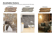 Load image into Gallery viewer, Recycled 3D Teakwood Wall Panels | Graphite (Available in Cases or as a Sample) | FREE Shipping on Orders Over $200