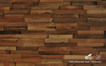 Load image into Gallery viewer, Recycled 3D Teakwood Wall Panels | Cinnamon (Available in Cases or as a Sample) | FREE Shipping on Orders Over $200