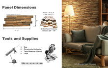 Load image into Gallery viewer, Recycled 3D Teakwood Wall Panels | Cinnamon (Available in Cases or as a Sample) | FREE Shipping on Orders Over $200