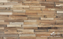 Load image into Gallery viewer, Recycled 3D Teakwood Wall Panels | Au Naturel (Available in Cases or as a Sample) | NOW 20% OFF with promo code FALL20PERCENT ($73.20 per case)
