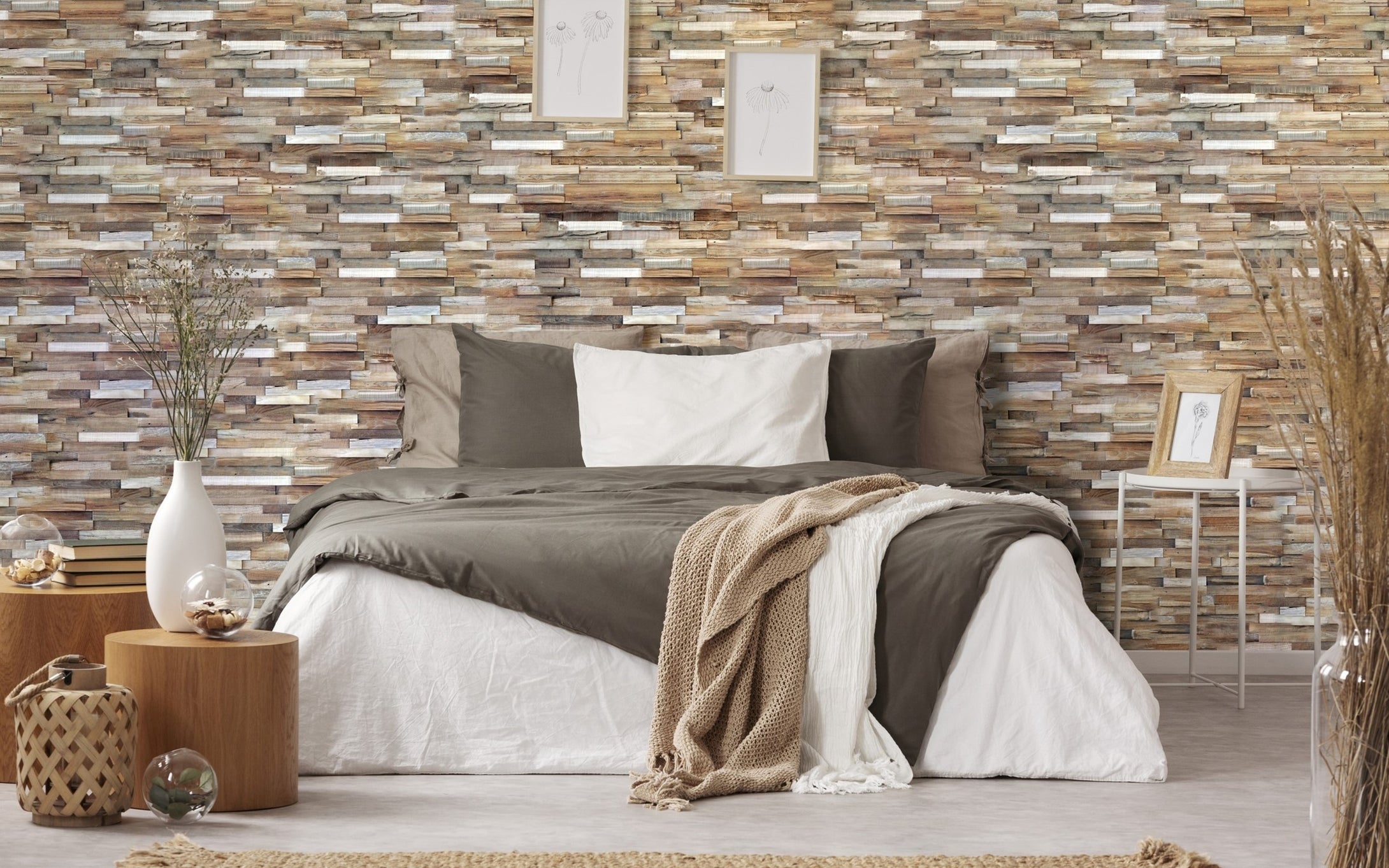 Recycled 3D Teakwood Wall Panels | Au Naturel (Available in Cases or as a Sample) | NOW 20% OFF with promo code WOW20PERCENT ($73.20 per case)
